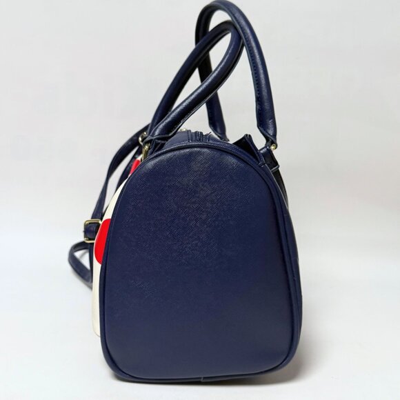 Disney Boutique Minnie Mouse Purse – White & Red Polka Dot Bow, Navy Base - Picture 3 of 11